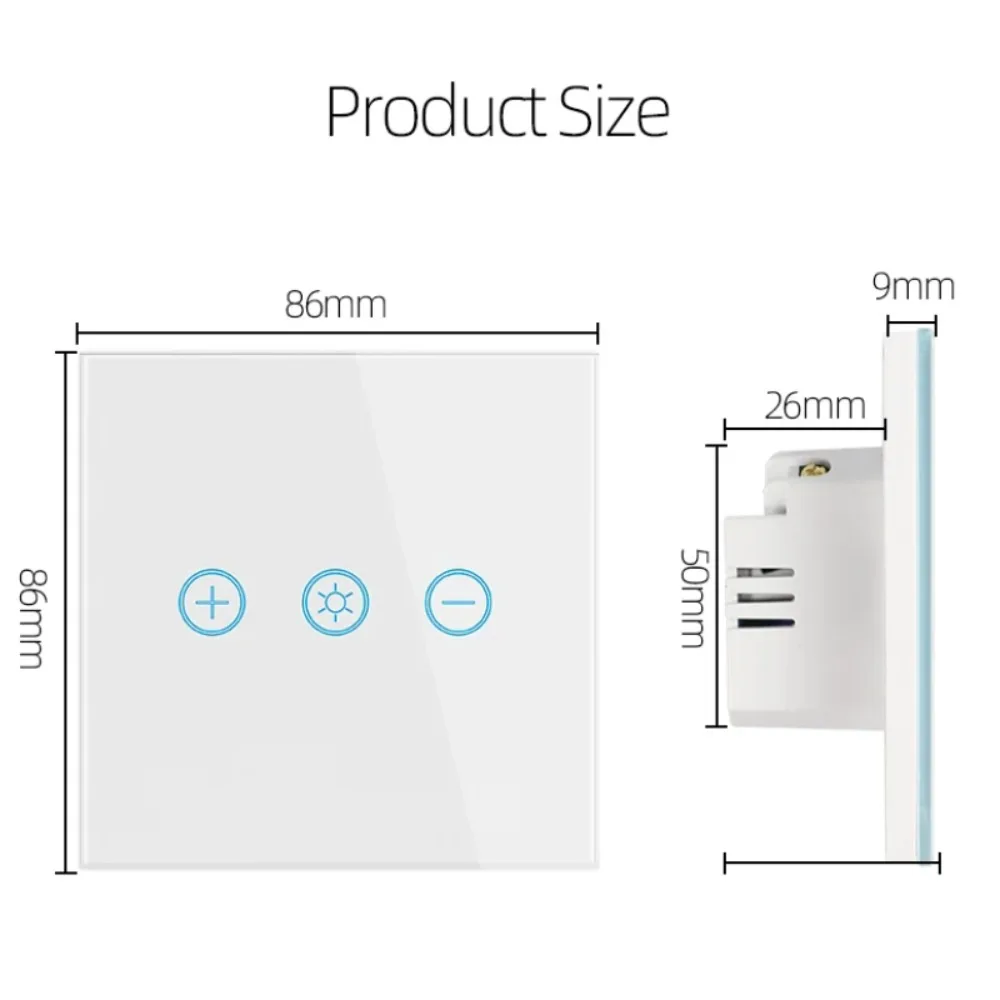 Shawader Smart WiFi Touch Dimming Switch Intelligent Panel European Regulation App Remote Voice Control by Alexa Google Home