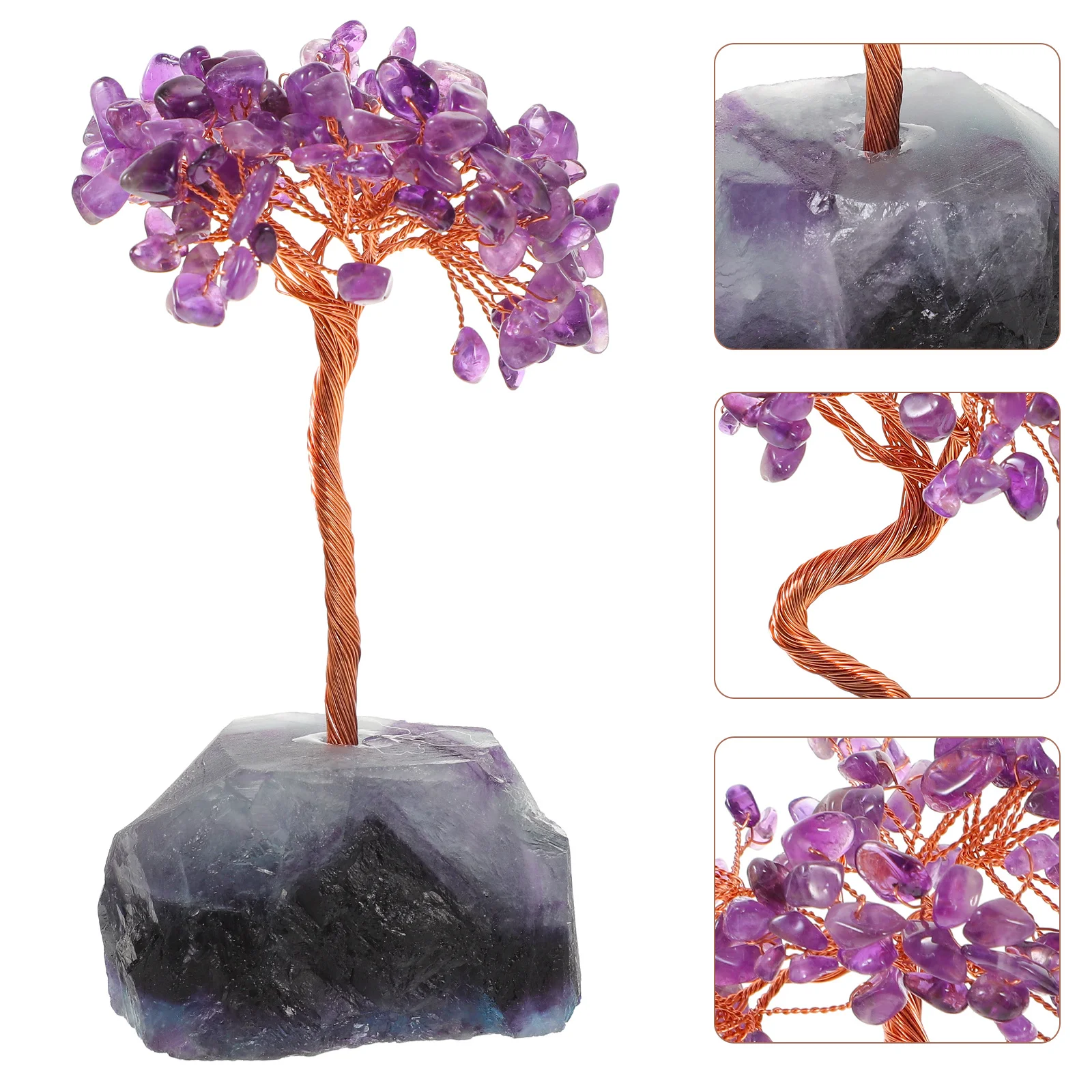 

Fine Craftsmanship Wear-Resistant Desktop Decor For Home Office Car Tabletop Crystal Tree Adornment Home Decor