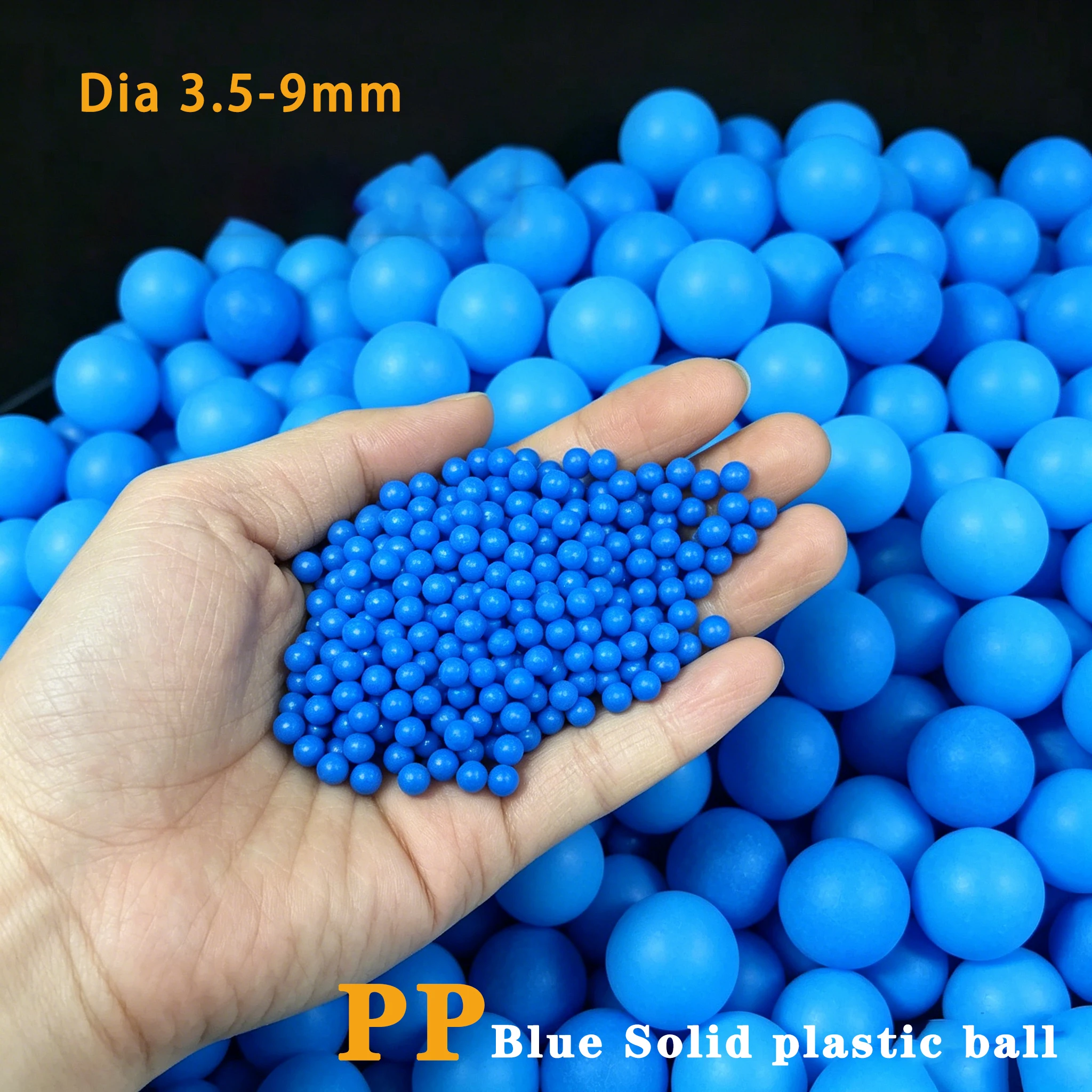 Dia 3.5mm 5mm 9mm Blue Solid PP Plastic Ball High Temperature Acid/alkali Resistance Polypropylene Indicator Ball Floating
