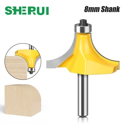 8mm Shank handle large diameter 53,63mm fillet cutter Woodworking milling cutter Chamfering cutter Arc cutter Edge trimmer head