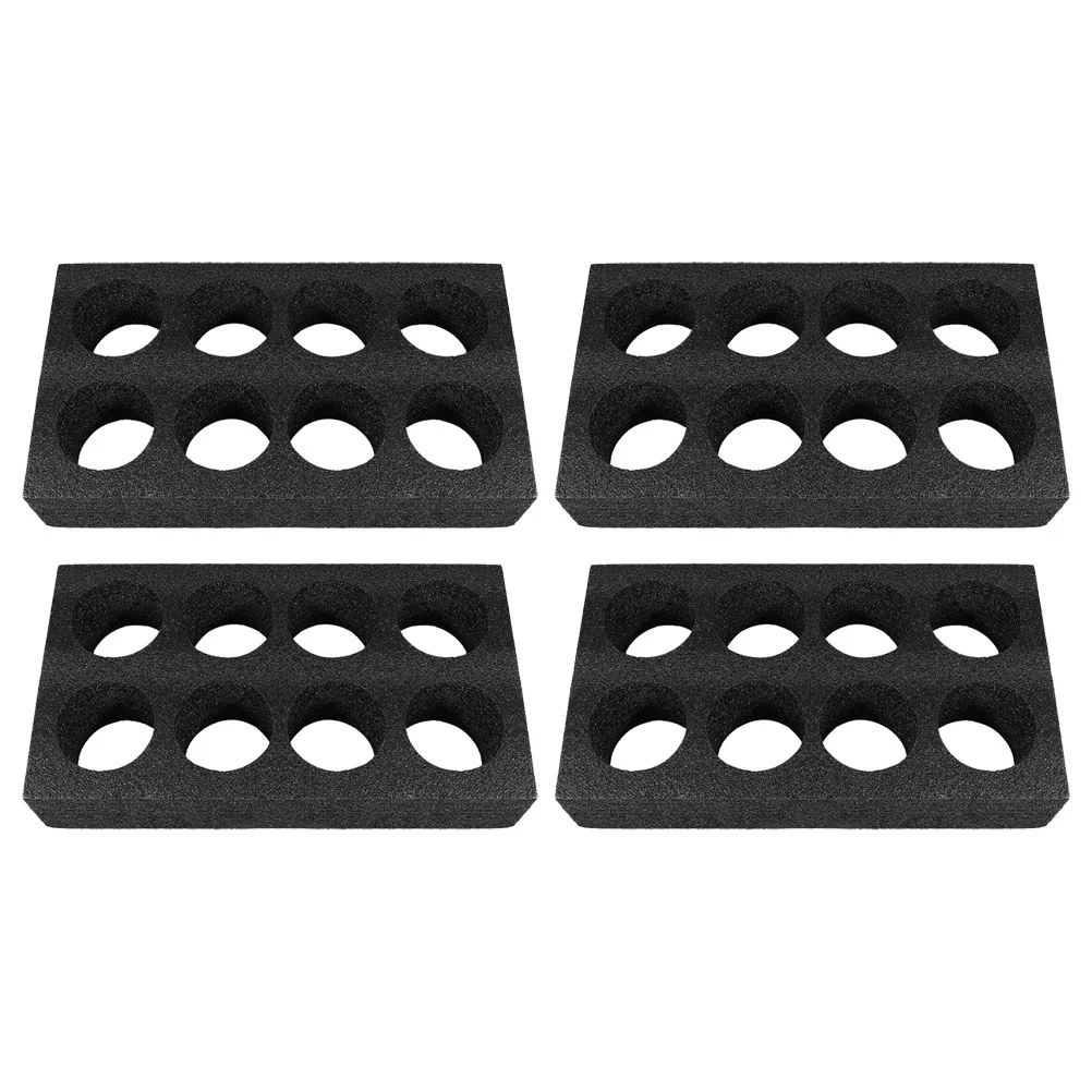 4 Pcs Cup Holder for Stroller Milk Tea Coffee Carrier Takeout Trays Beer Holders Black Beverage Delivery Travel