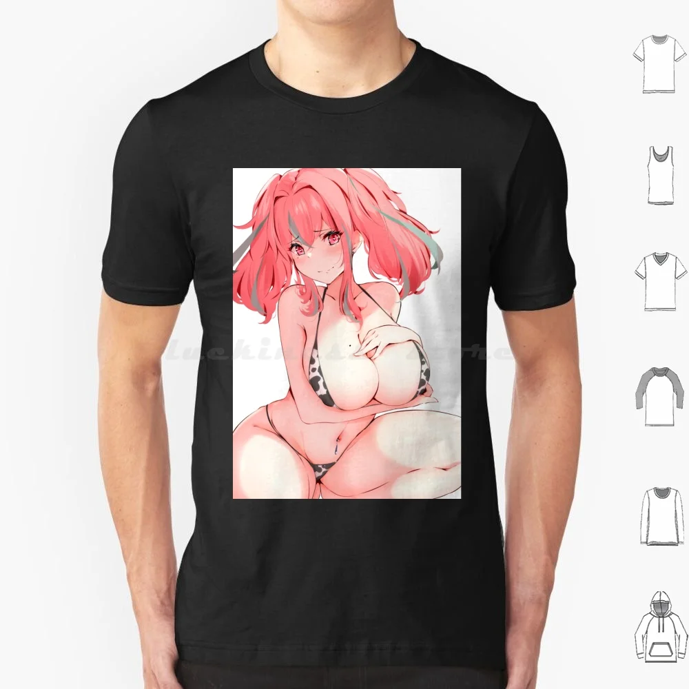 Sexy Bremerton Tits Boobs Panties Bikini Ass ( Azur Lane Al Lewd Hentai Ecchi Anime Girl 6 ) T Shirt Big Size 100% Cotton