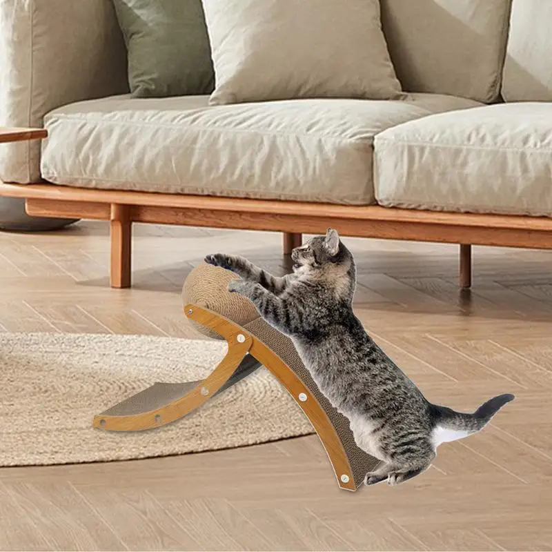 Giocattolo interattivo tiragraffi per gatti in cartone con palla in sisal antigraffio per gatti clip per porte protezioni per mobili da grattare gli animali domestici