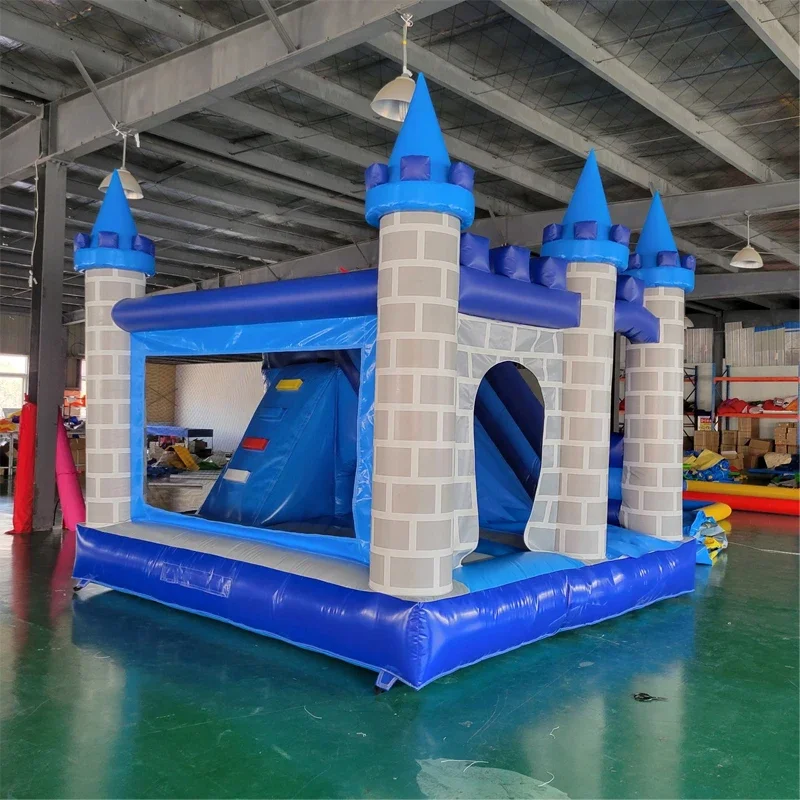 Customized Cartoon Inflatable Slide With Bounce House For kids play