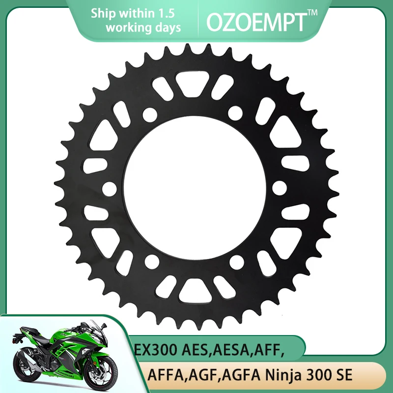 

OZOEMPT 520-42T Motorcycle Rear Sprocket Apply to EX300 AES,AESA,AFF,AFFA,AGF,AGFA Ninja 300 SE Z300 BFF,BGF (ER300) 15-16