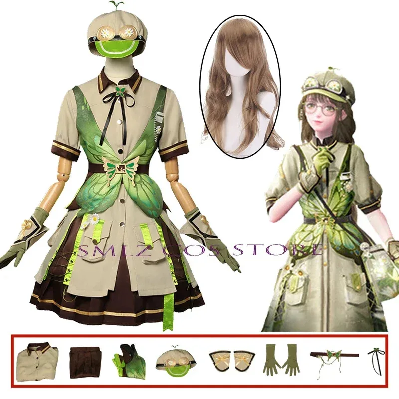 

X Open World Nikki Cosplay Anime Infinity Nikki Costume Green Lolita Dress Uniform Forest Suit Halloween Party Outfit For Women