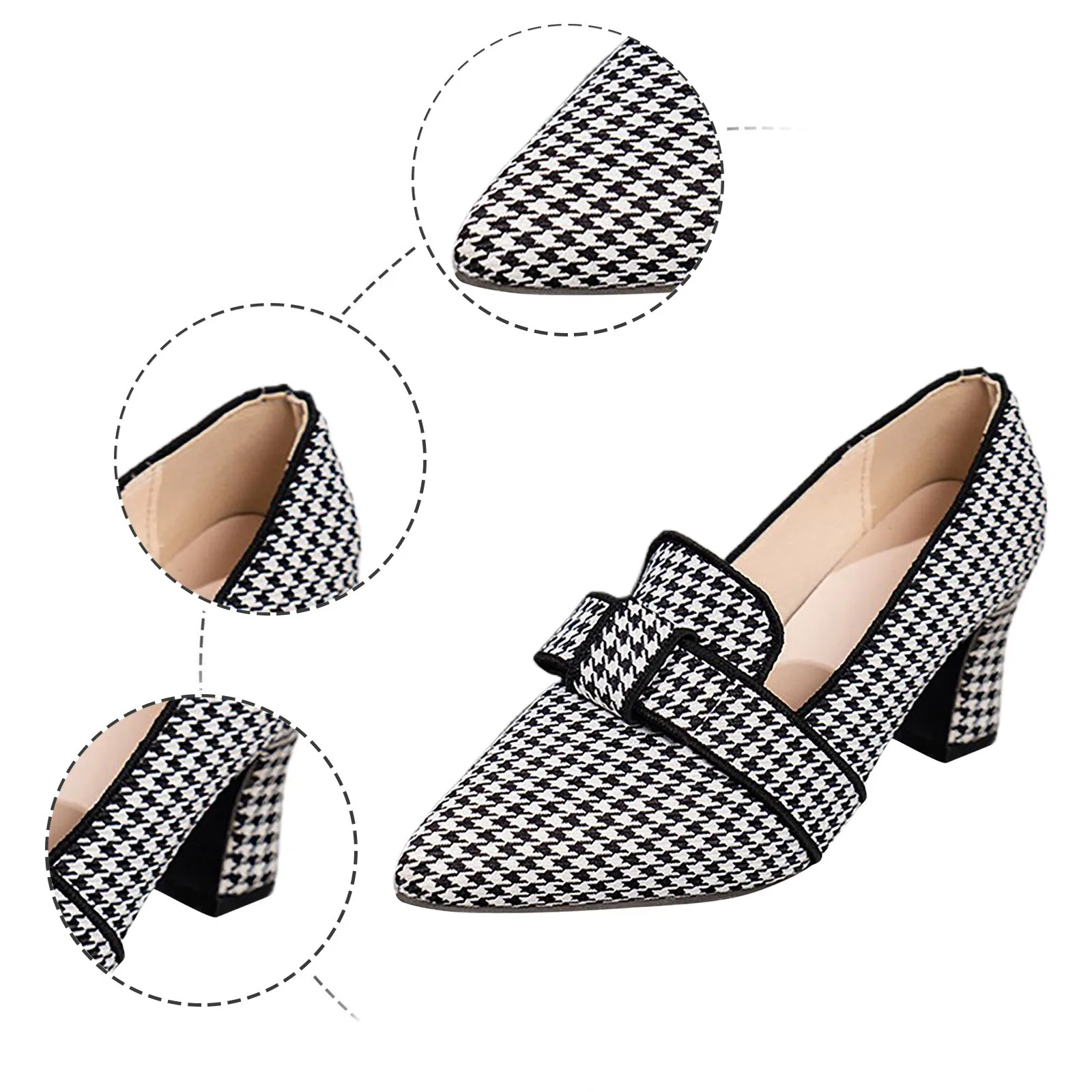 Women’s Silver & Black High Heels 5