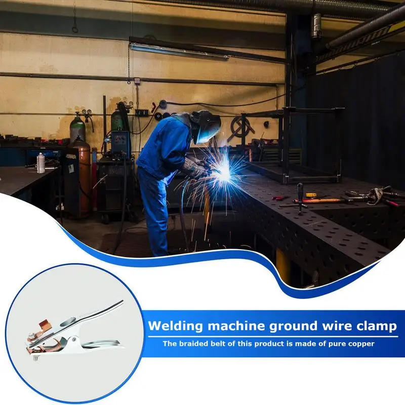 Welder Ground Clamp Ground Clamp Copper 300A/500A A-Shape Earth Clamp Cable Clip Clamp Heavy Duty Thickened Welding Clamp For