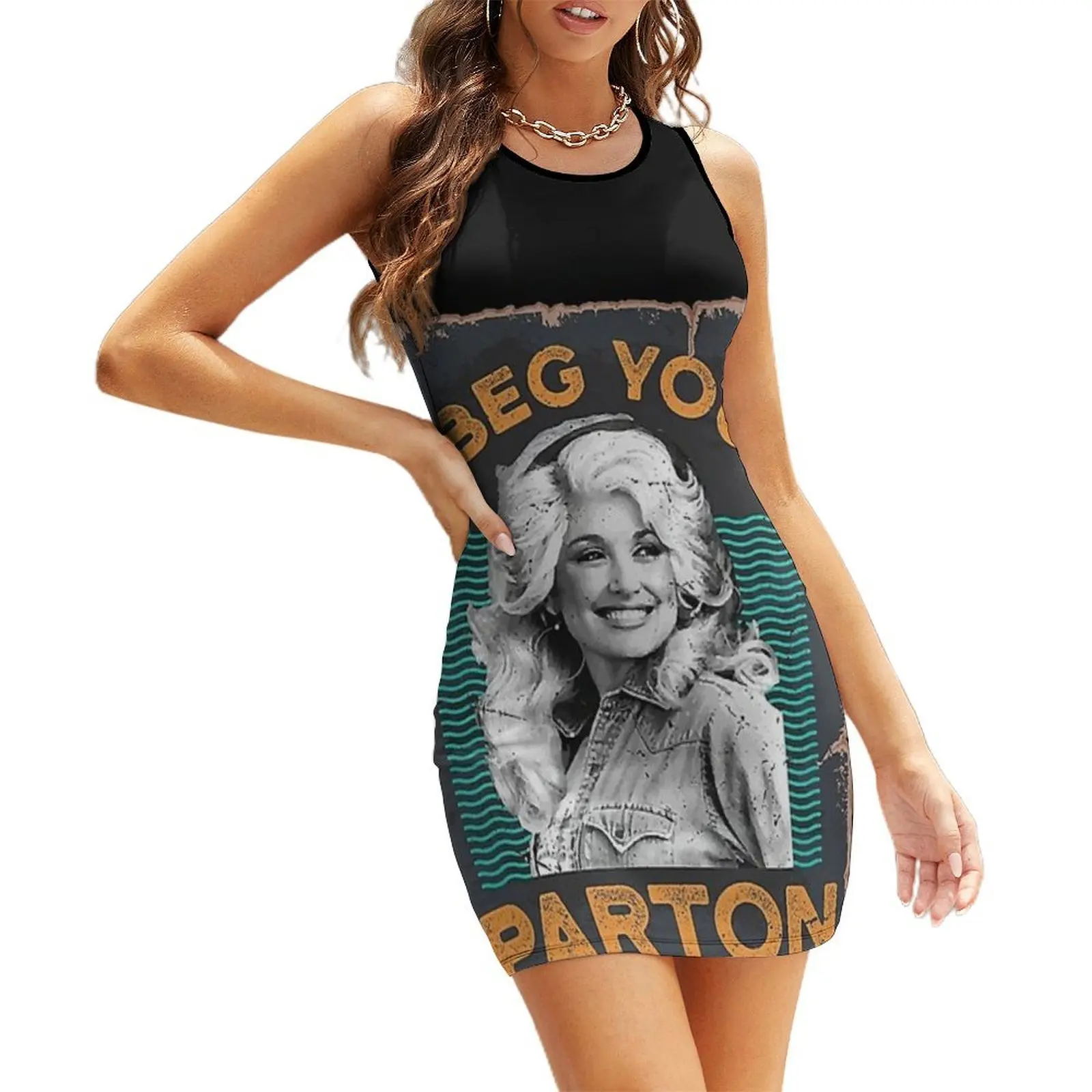 

retro vintage i beg your parton's gift Sleeveless Sundress Casual dresses dresses summer evening dress women summer women's suit