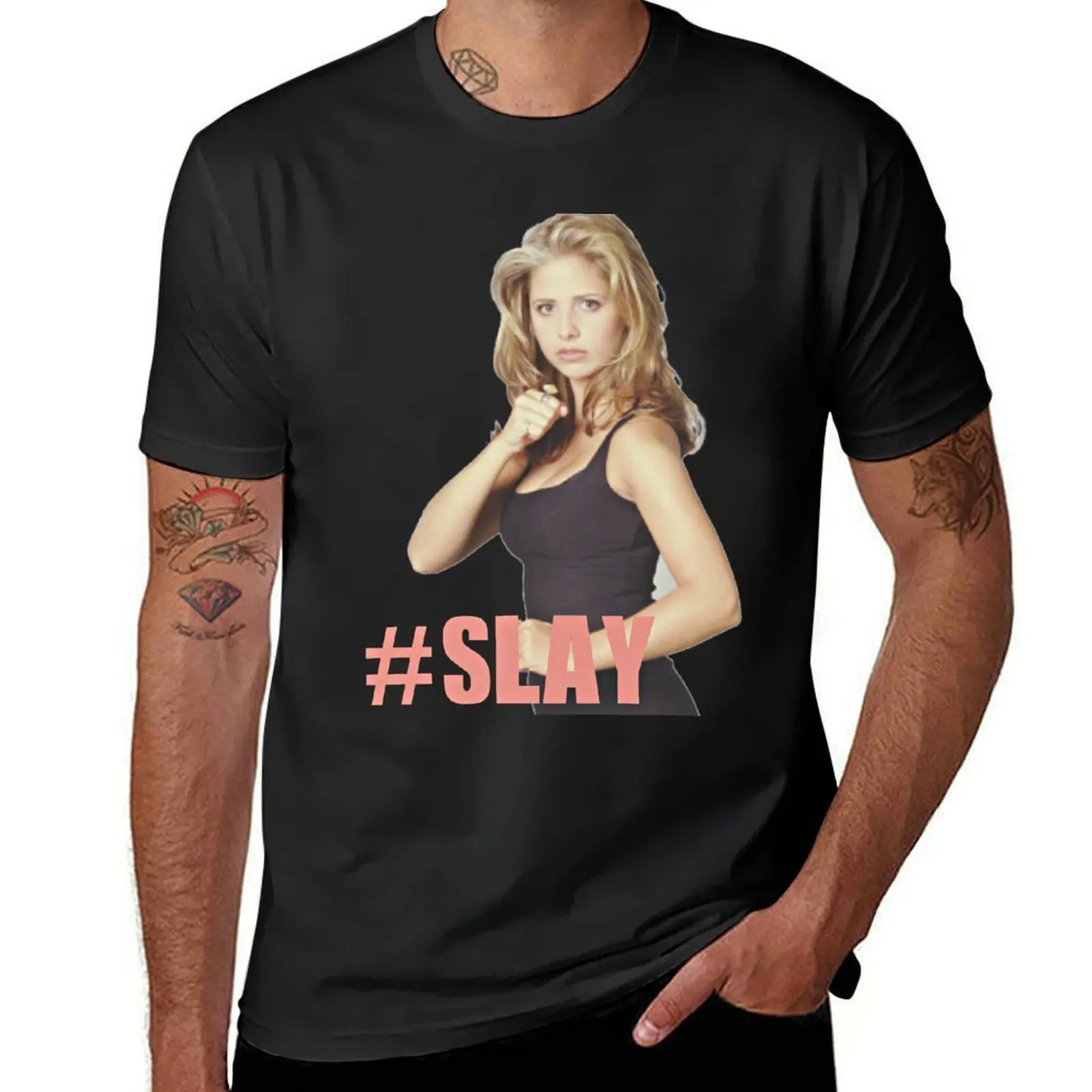 

Slay - Buffy Summers T-Shirt customs oversized t shirt gifts for boyfriend korean fashion Men's t-shirts