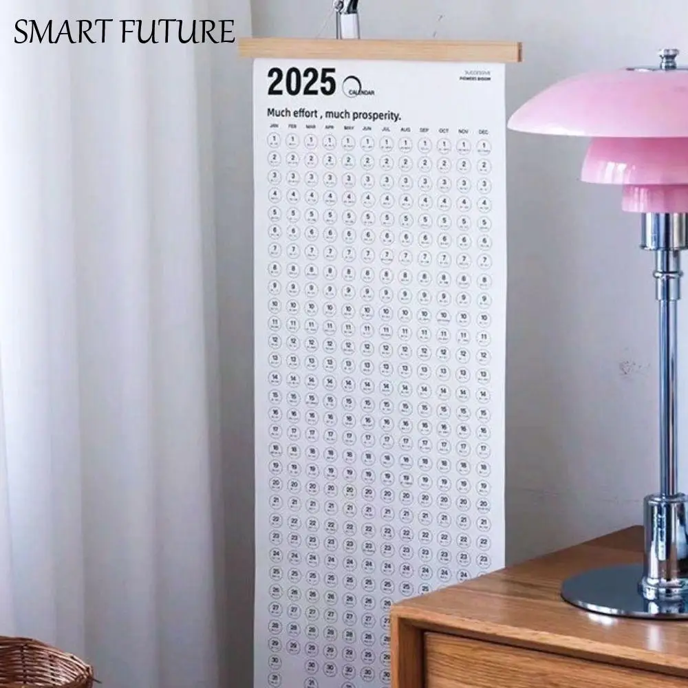 

Настенный календарь с деревянной рамкой, прямоугольный, удобный настенный календарь на 2024, подвесной бумажный планировщик расписания самодисциплины