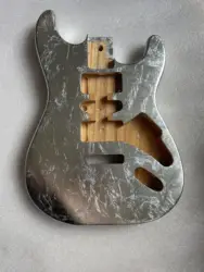 Rare Customized Paulownia Gold Silver Foil Sealed with Paint, Electric Guitar Body, Unfinished DIY Replacement, Barrel 57mm