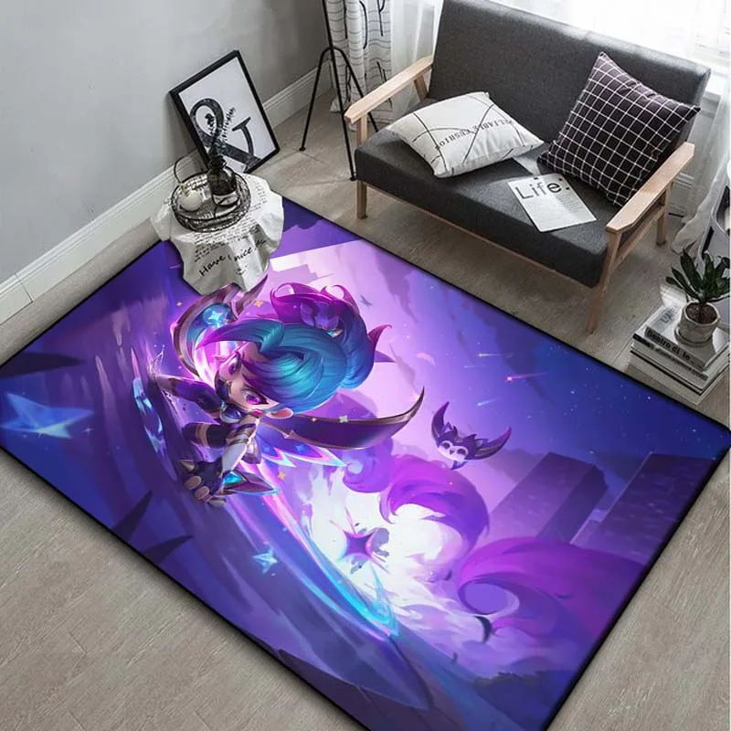 cute a-Akali，Armor Abs Krabs ,Carpet Rug for Living Room Bedroom,Kitchen Doormat Bathroom Anti-slip Floor Mat