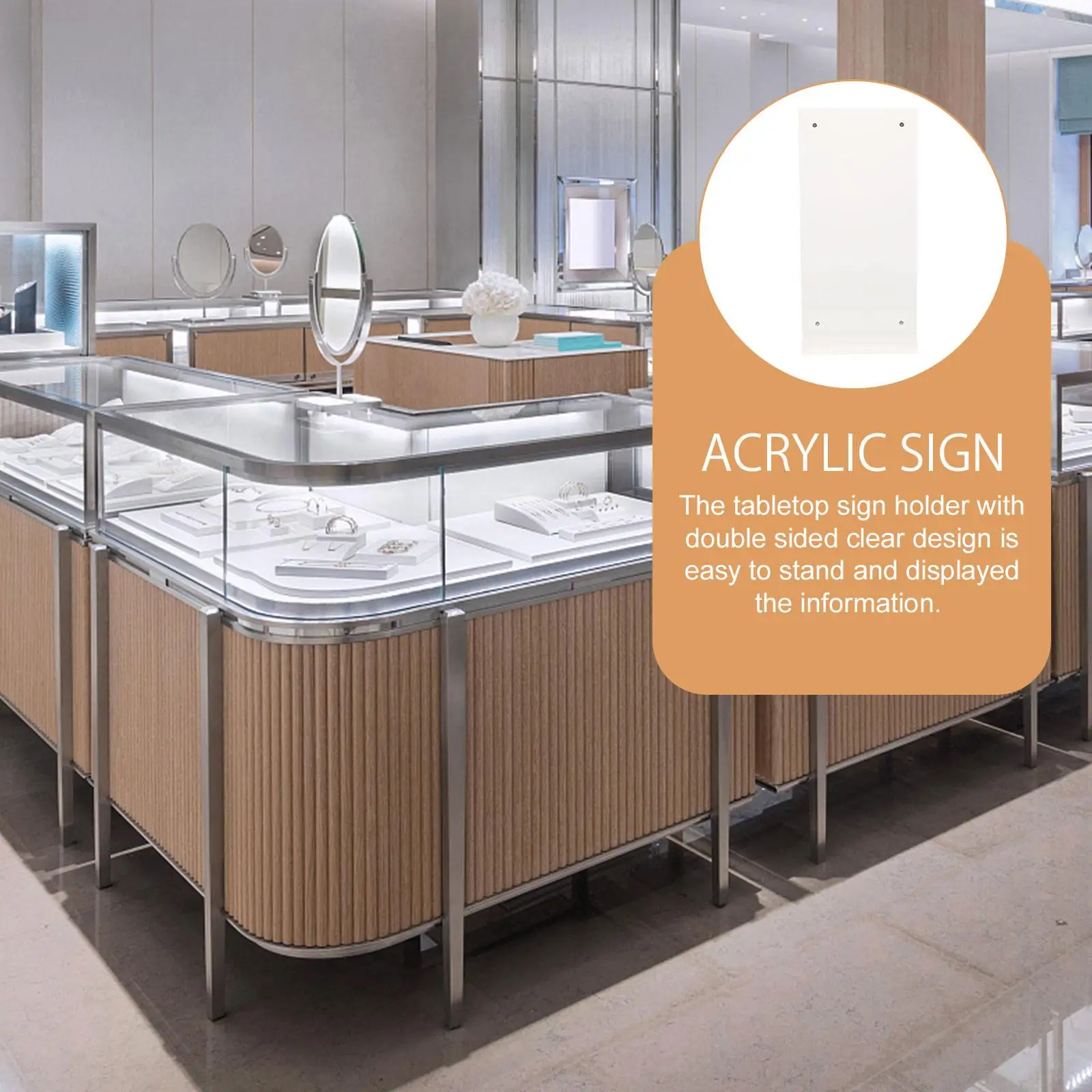 Acrylic Sign Holder Note Display Stand Restaurant Menu Tabletop Poster Card Paper Transparent Display Rack Storage