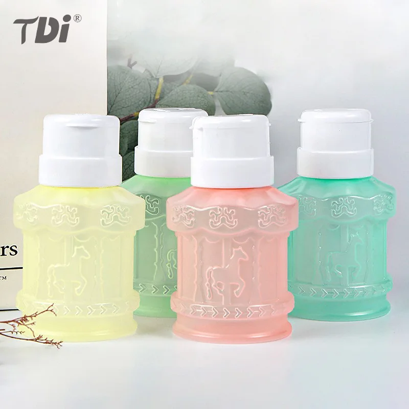 200ml Empty Pump Dispenser Liquid UV Gel Polish Nail Art Polish Clean Acetone Bottle Polish Cleanser Remover Bottle