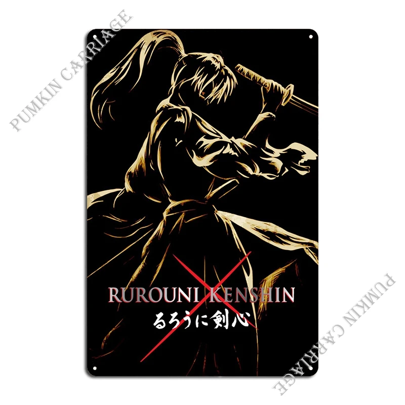 Ruroni Kenshin Art 1 Metal Plaque Poster Home Pub Wall Mural Cinema Tin Sign Poster