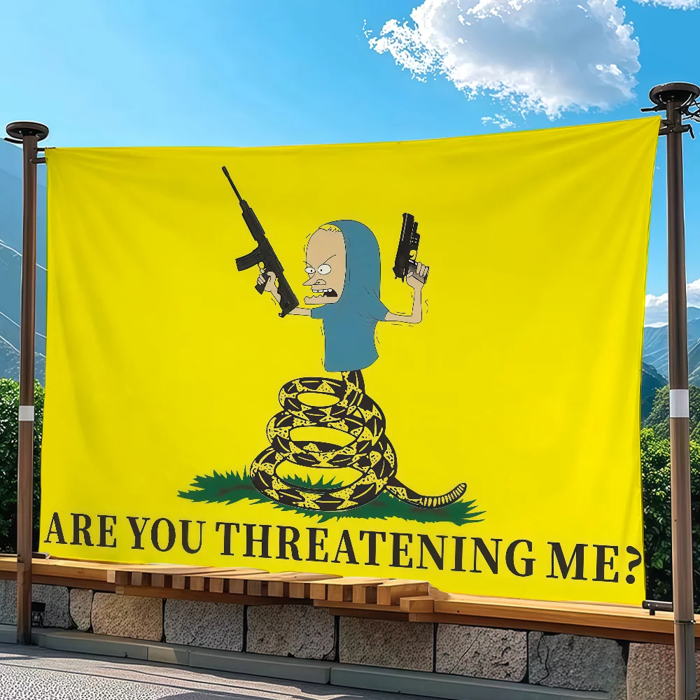 Cartoon B-Beavis And Butt-head Flag Advertising Banner For Camping Decoration Outdoor & Garage Wall Hanging Decorations