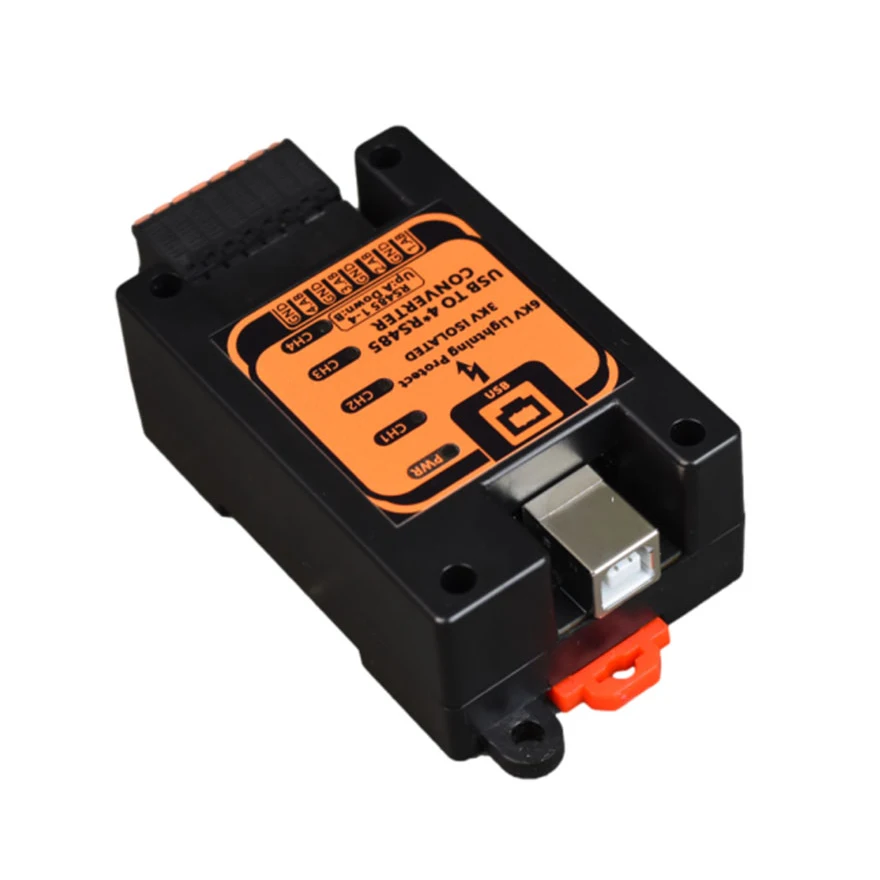 Conversor USB para 4 RS485/4 RS232 com proteção contra raios e isolamento