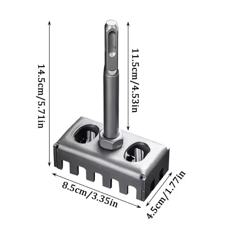 Electric Hammer Hole Expansion Plumber Electrician Wall Slotting Installation Socket Tool Accessories Square Drill Hole Opener