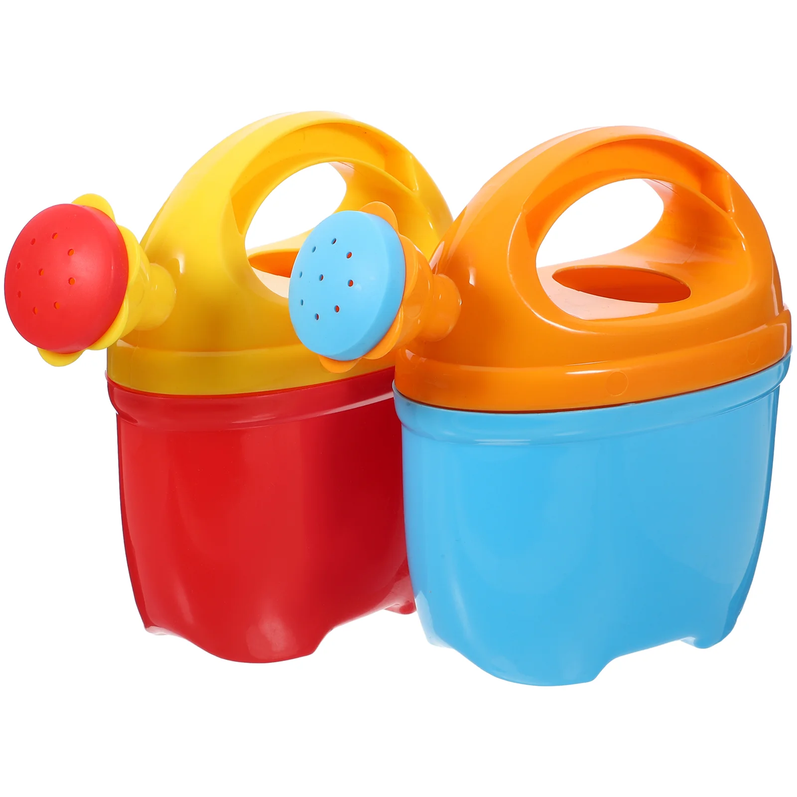 

2 Pcs Watering Bottle Toy Plant Cans Kids Bath Toys Plastic Red Beach Pool Play Shower