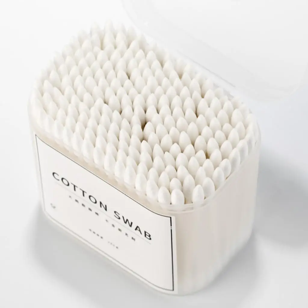

Cotton Swabs Wood Stick Double Headed Makeup Applicator 200 PCS for Eyelash Lipstick Cosmetic Removal