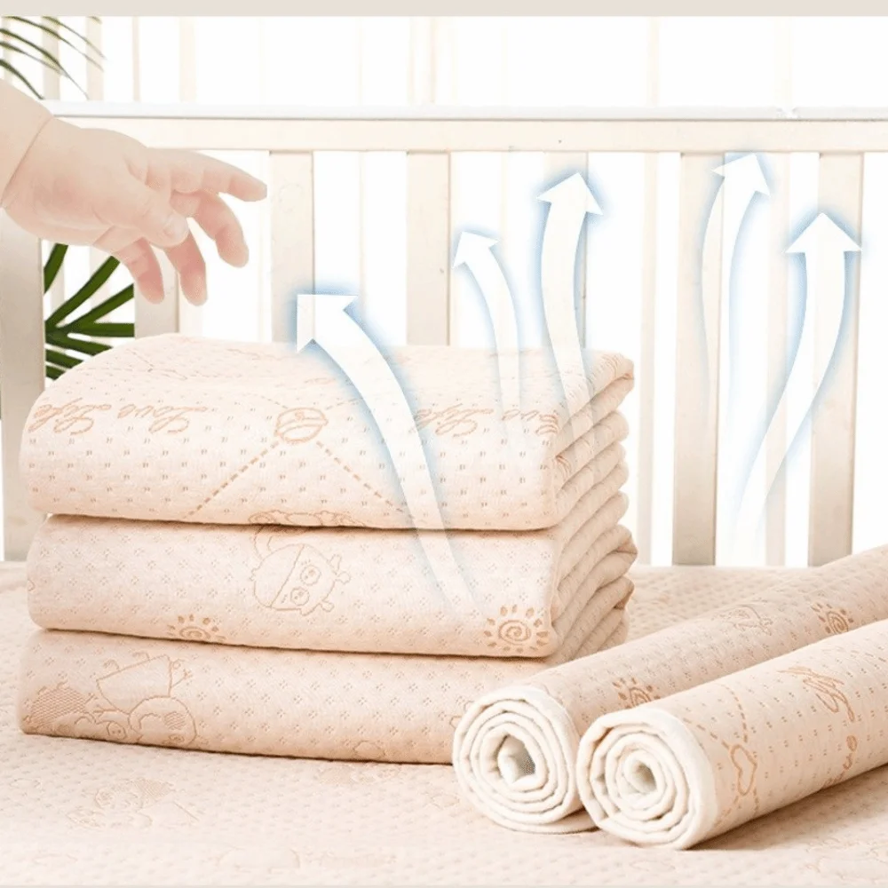 Essentials Reusable Changing Mat Waterproof Cotton Diaper Mattress Soft Surface Floor Play Mat Newborn Care