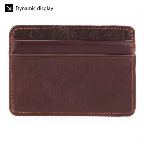 New Cow Leather Men's Card Bag Coin Purse Slim Credit Card Holder Wallet For Men and Women ID Card Pocket - Image 11
