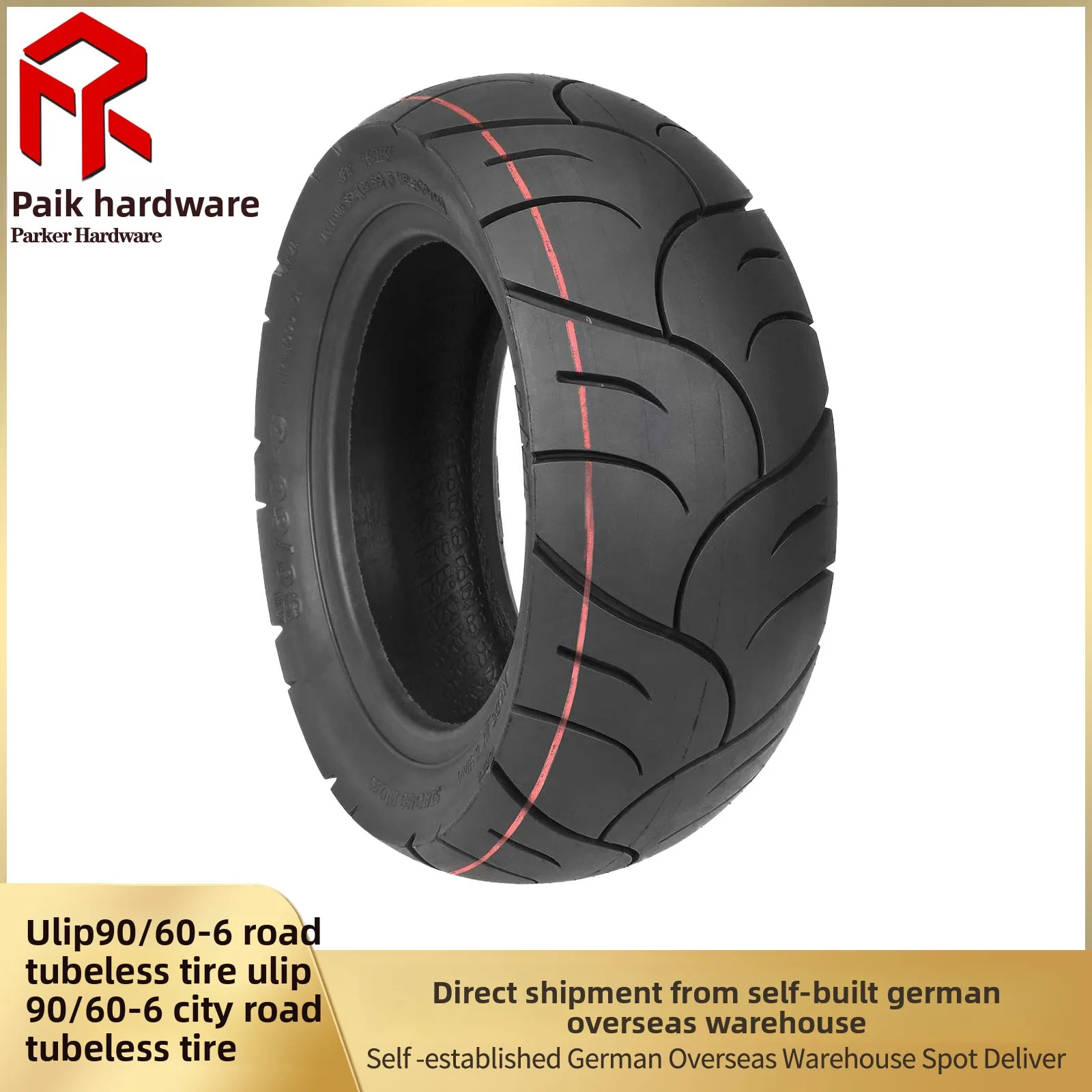 

Ulip Brand 90/60-6 Vacuum Tire 10 Inch Electric Scooter Tubeless Modified Thickened and Heightened Tires