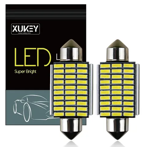 2Pc C5W 39mm 번호 번호판 빛 LED 전구 BMW 3 5 시리즈 E60 E36 E46 E39 E34 E53(00-07) X5 M5 Canbus 오류 무료 화이트