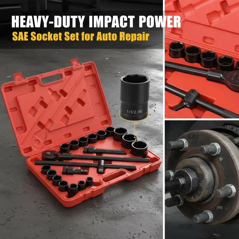 Heavy Duty Socket Wrench Kit 3/4