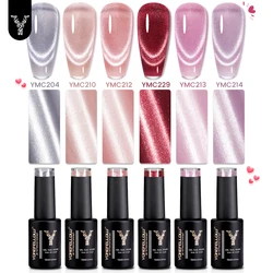YOKEFELLOW Cat Eye Gel Nail Polish 10ml Amour de Cristal Magnetic Gel Polish Soak Off UV Varnish 2025 Valentine's Day Manicure