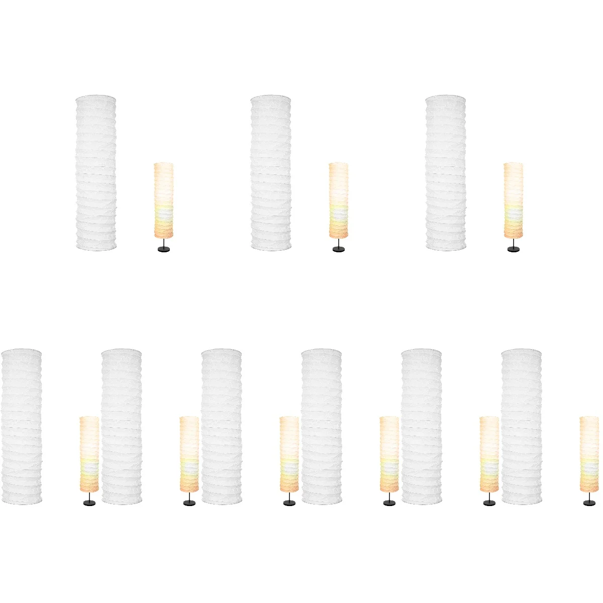 

9 шт., 9 шт., бумажные абажуры, коричневые декоративные чехлы для торшеров, белые