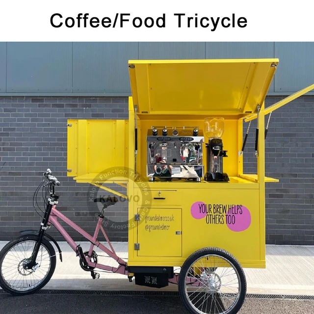 Street coffee bowden bicycle cart