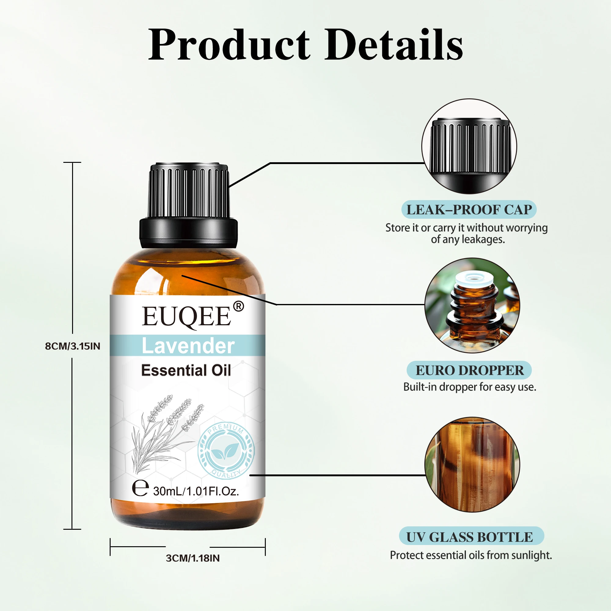 30 مللي عطر اللافندر زيت طبيعي لمرطب الناشر الأوكالبتوس الياسمين خشب الصندل نيرولي يلانج زيت الجواهر العطرية #5