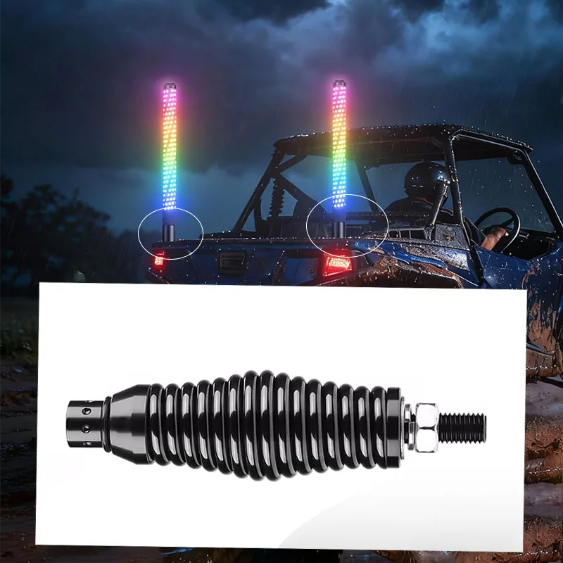 Whip Light Spring Antenna Spring Mounting Quick Release Barrel Spring Base Heavy Duty Dune Flag Mount For Can-Am Maverick X3