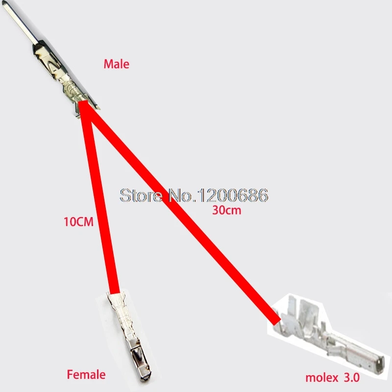15CM 24AWG Male Female 963715-1 MQS : 5-963715-1 A124362CT-ND customization MSQ extension cable wire harness