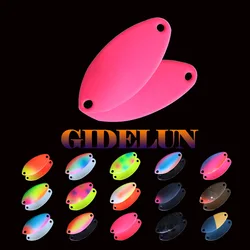 New UV Glow Double Painted Spoon Fishing Lures Trout Bait Perch Lure Artificial Bait