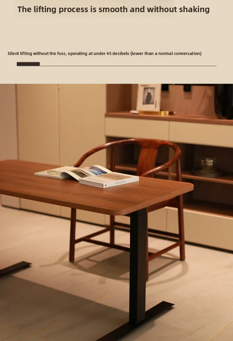 Lifting computer intelligent electric table four motor office boss study desk