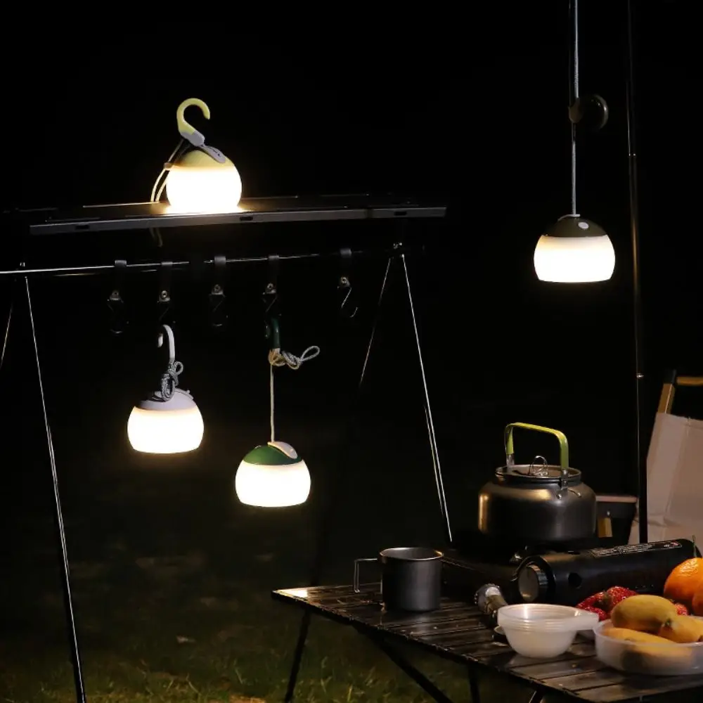 Rechargeable Camping Tent Hanging Light with Hook Emergency Camping Lanterns ABS Waterproof LED Atmosphere Light Outdoors
