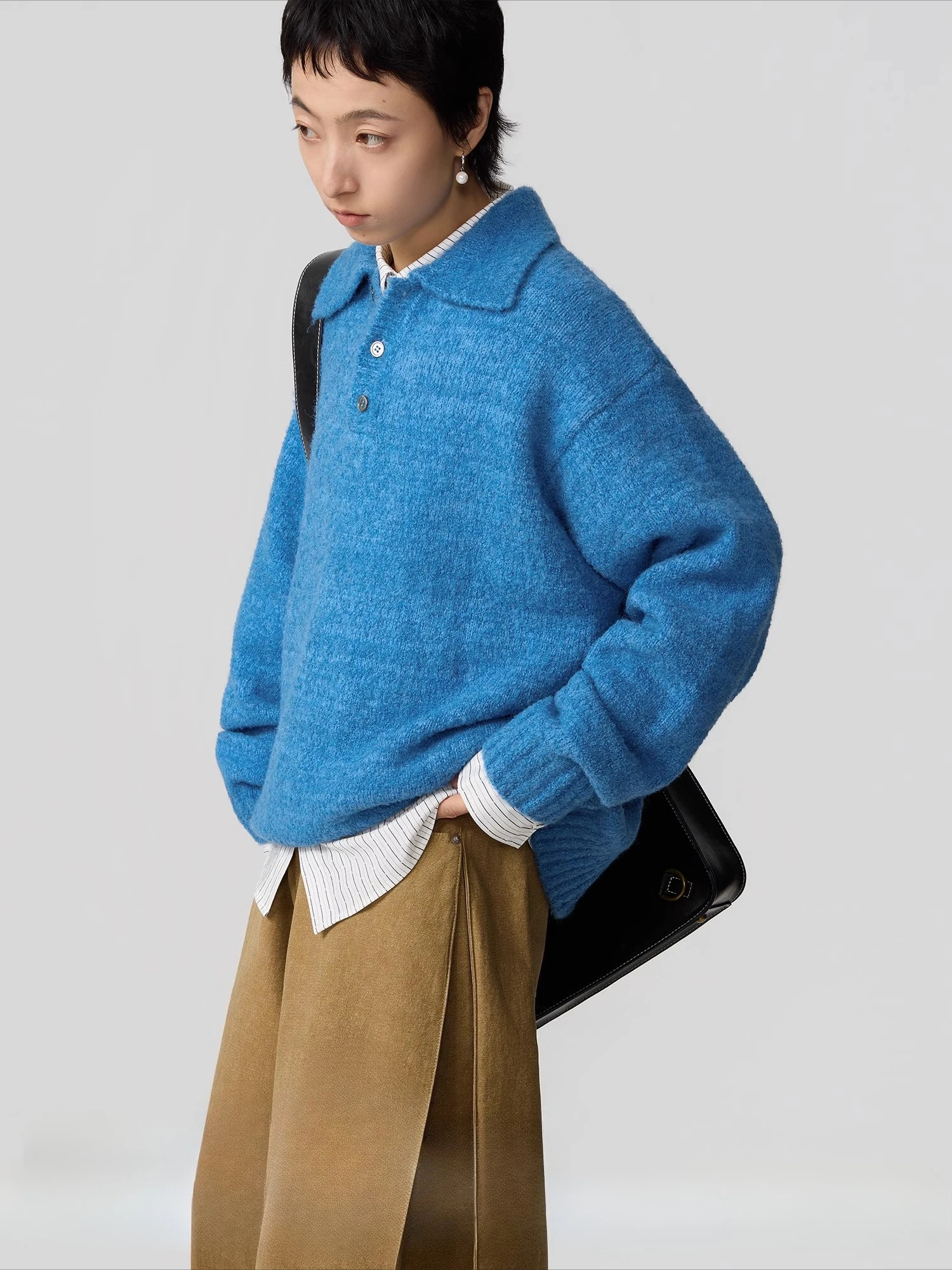 

Новые осенние и зимние свитера, минималистичный и модный пуловер из шерсти, повседневный и ленивый вязаный свитер