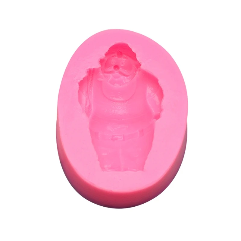 367A Uncle Beard Shape DIY Handmade Silicone Fondant Mold Exquisite Flower Chocolate Sugar Craft Paste Mold Candle Craft