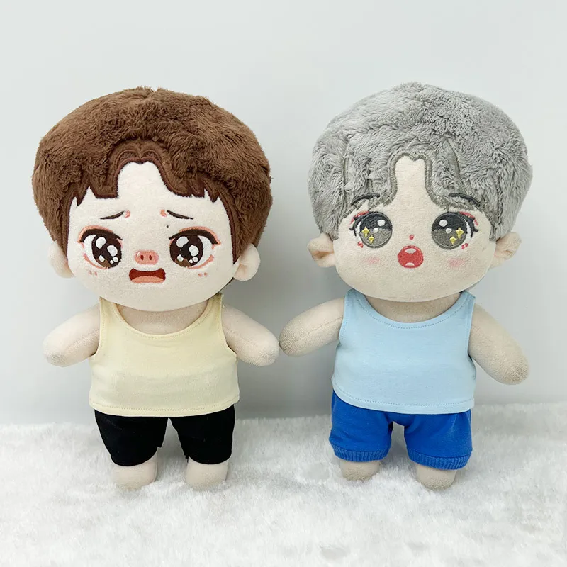 Ropa de peluche para muñecas, accesorios para ropa de muñecas Kawaii Labubu Idol, camiseta sin mangas, regalo DIY, 10/20cm