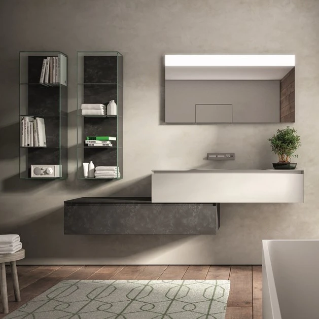 

60-дюймовая роскошная двойная раковина, туалетный столик для ванной комнаты, домашний центр, набор шкафов для ванной комнаты