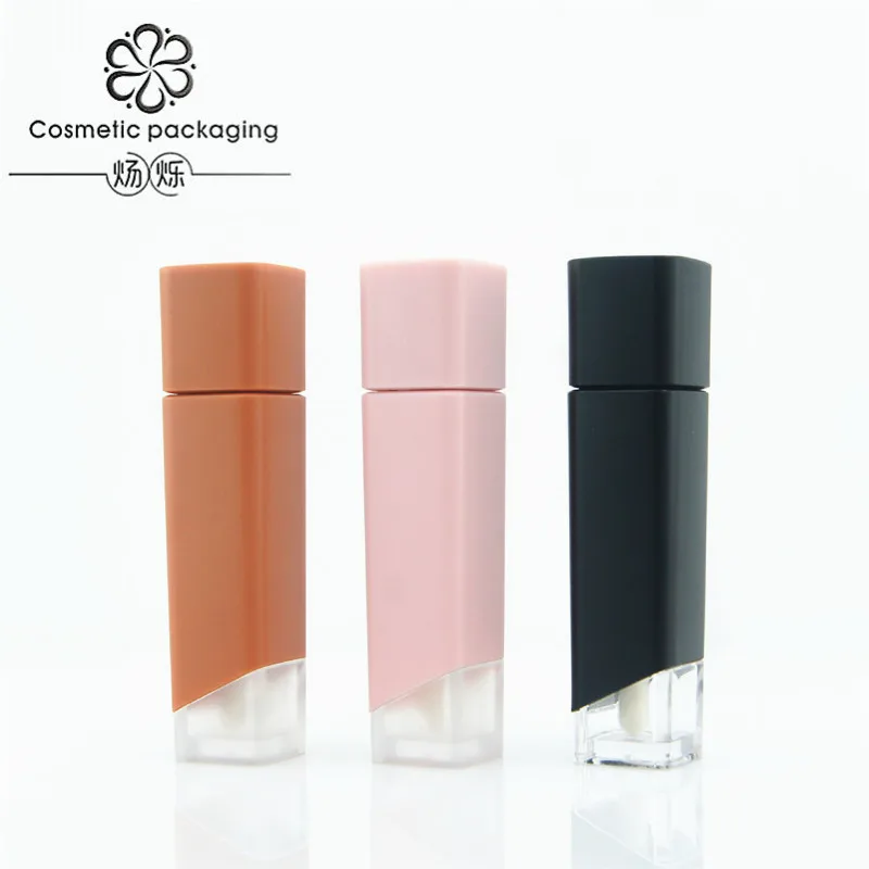 

5ml Square Lip Gloss Bottle Empty, Multi-Color Base Lipstick Tube, Refillable Cosmetic Container for Lip Care