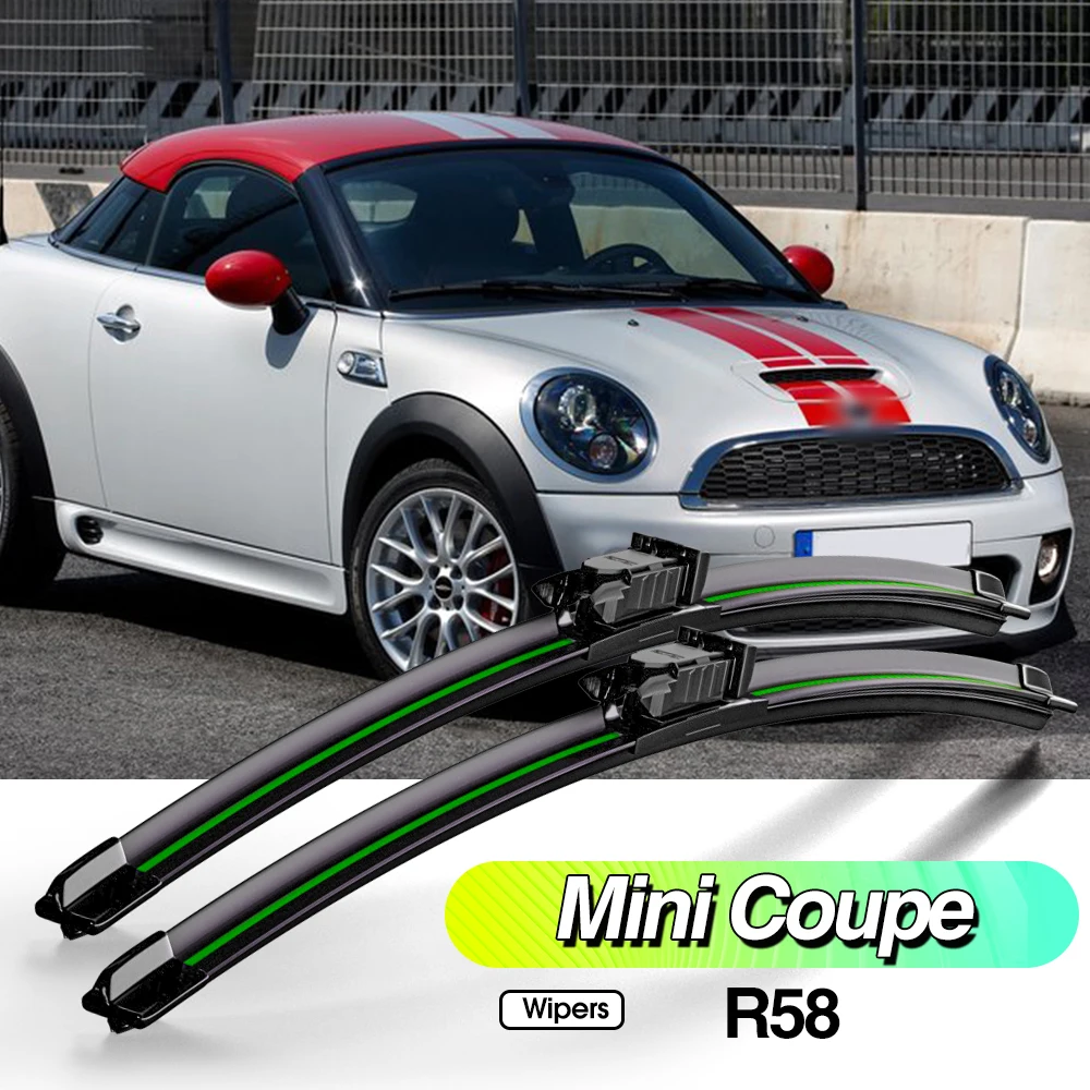 

For Mini Mini Coupe R58 2010-2015 2pcs Front Windshield Wiper Blades Windscreen Window Accessories 2011 2012 2013 2014