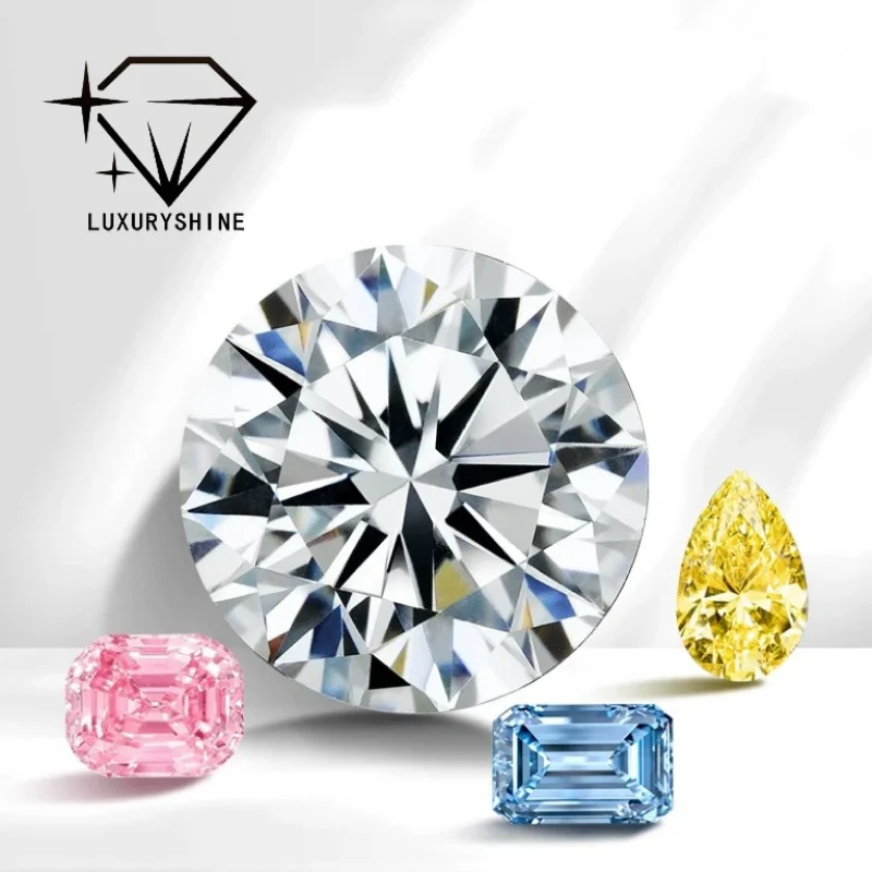 

LuxuryShine VVS2 1-каратный выращенный в лаборатории бриллиант D-F цвета сердца принцессы овальная круглая подушка груша 3EX огранка камни с сертификатом IGI