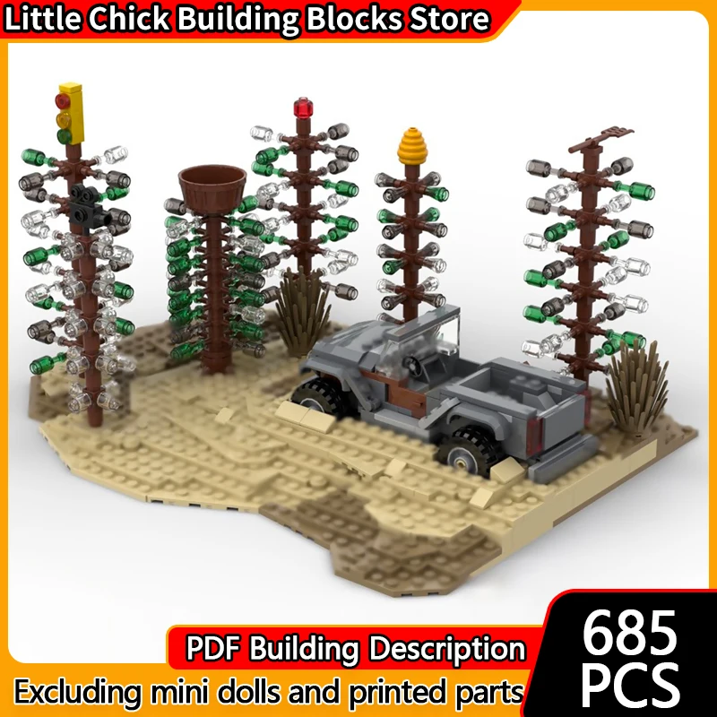 

City Street View Model MOC Building Bricks Roadside Attraction Modular Technology Children Holiday Gifts Assemble Toys Suit