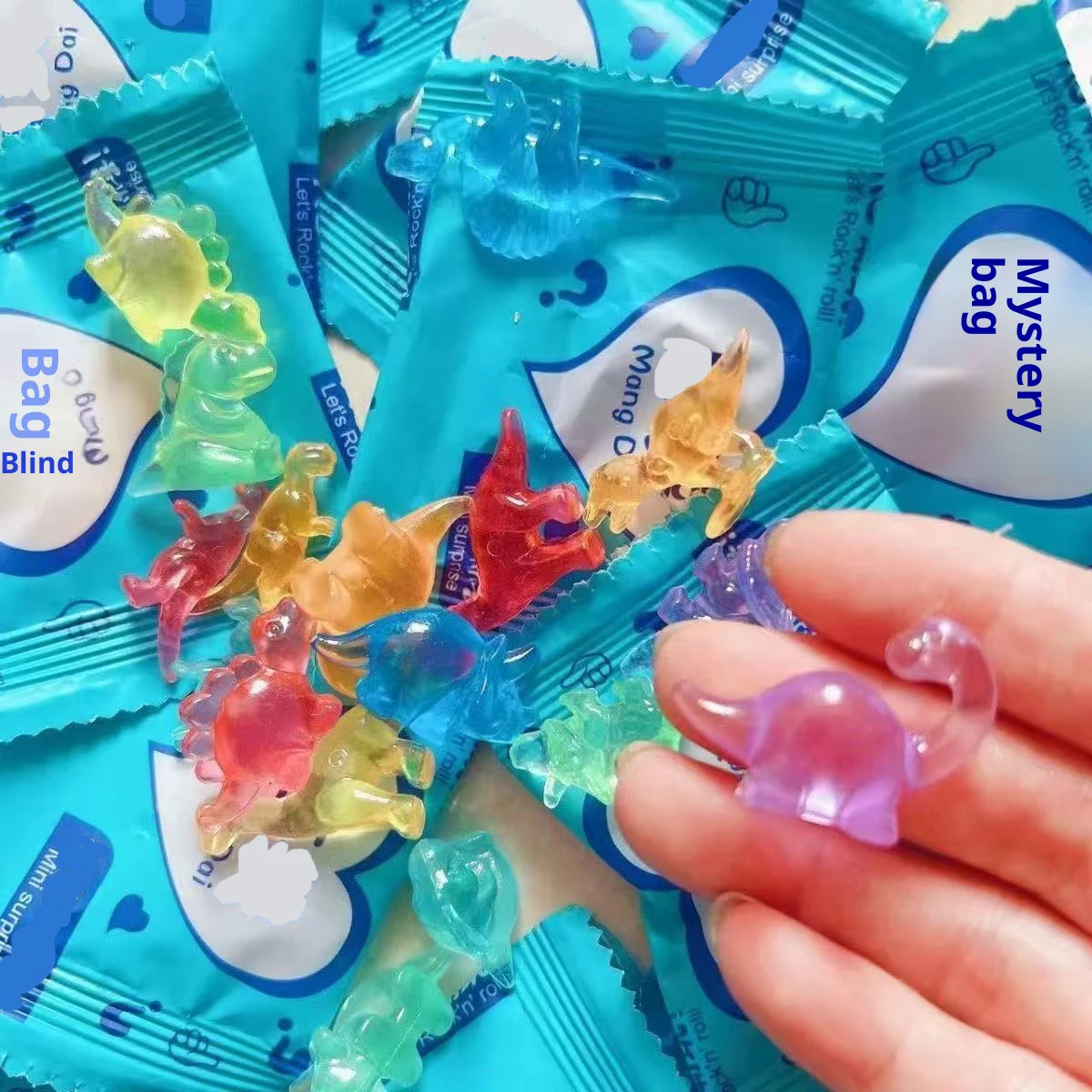 

40pcs Mini Luminous Plastic Dinosaur Blind Bag Creative Decoration Desktop Ornament Micro Garden Statue Model Blind Box Gift