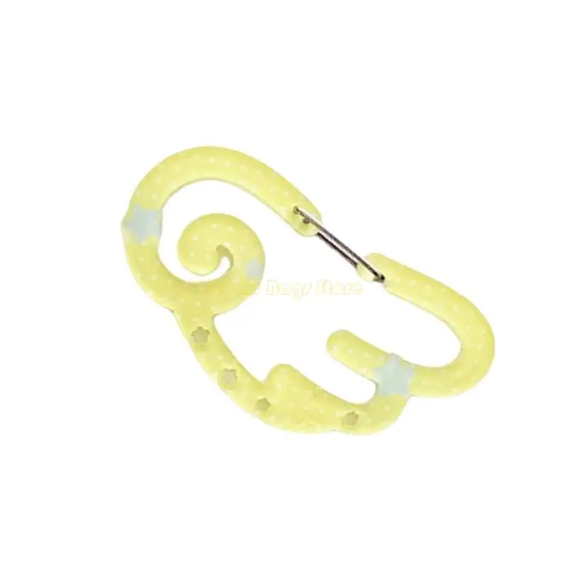 

X90D Creative Acrylic Keychain Clip With Star Wing Design Portable Carabiner Hooks