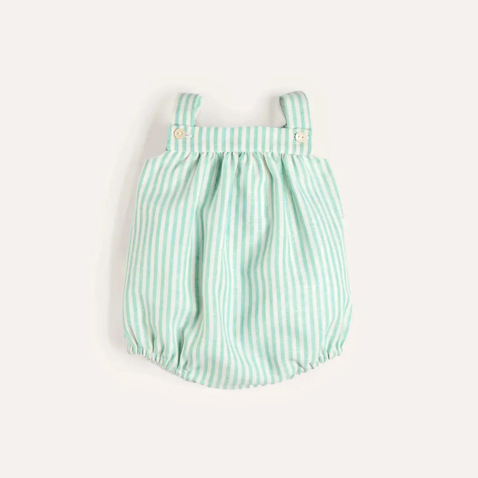 tutina-estiva-per-neonati-e-bambini-di-alta-qualita-verde-con-dettagli-a-righe-e-bottoni-senza-maniche-per-6-mesi-2-anni